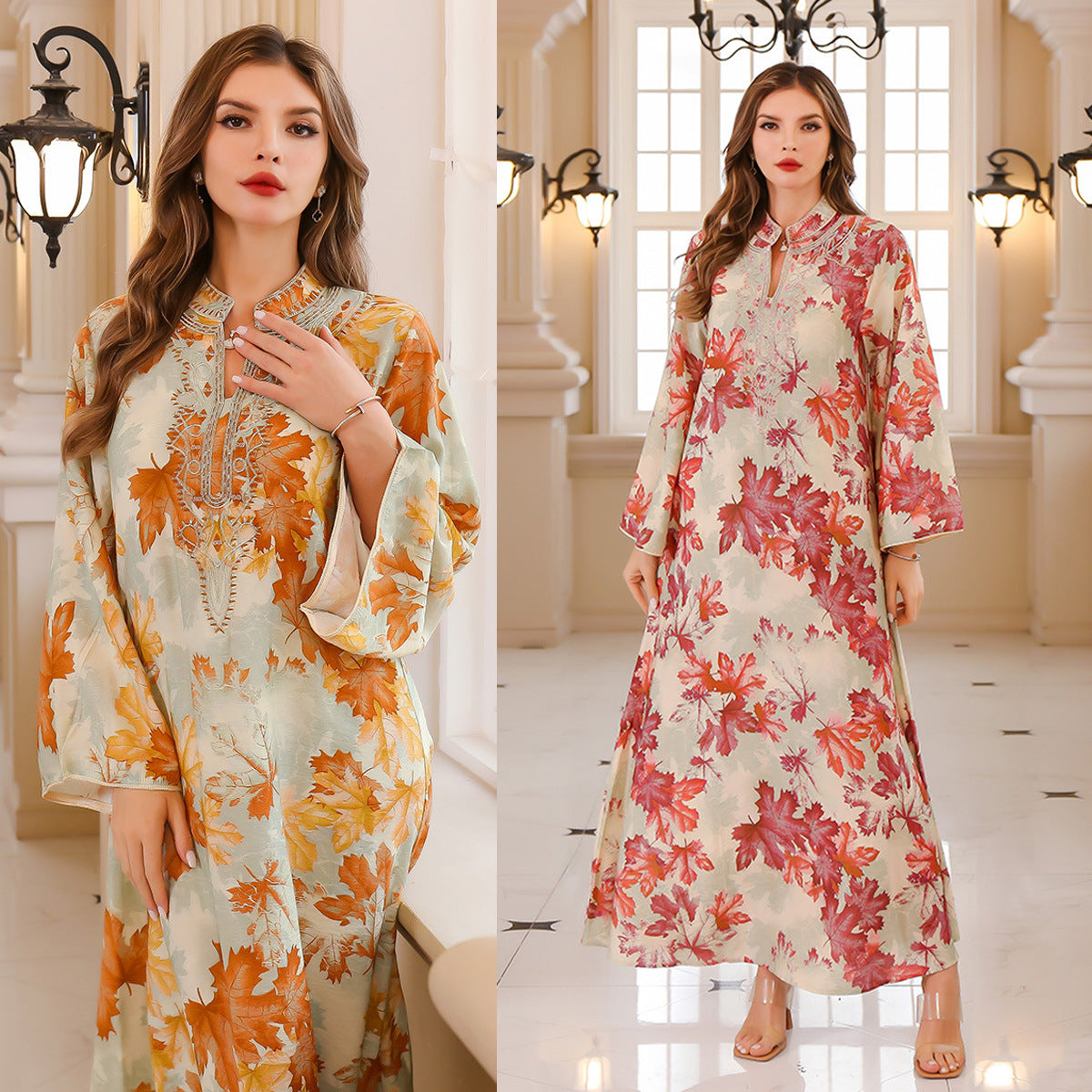 Summer Gown Dress Printed Dress - kinko