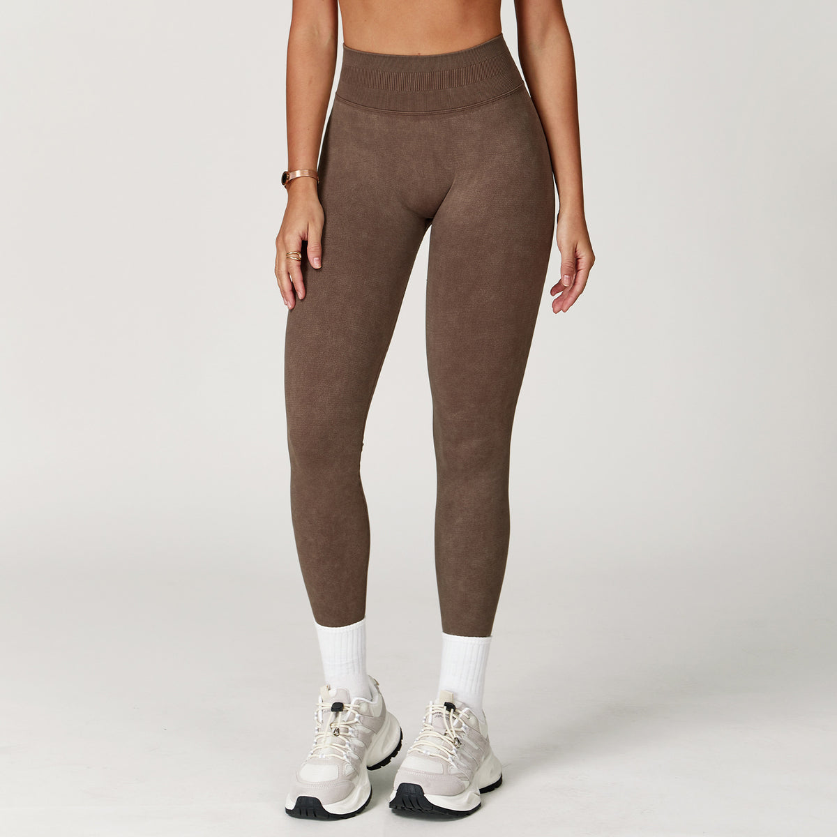 Seamless Stone Washed Yoga Pants High Waist Hip Lift Tight Trousers - kinko