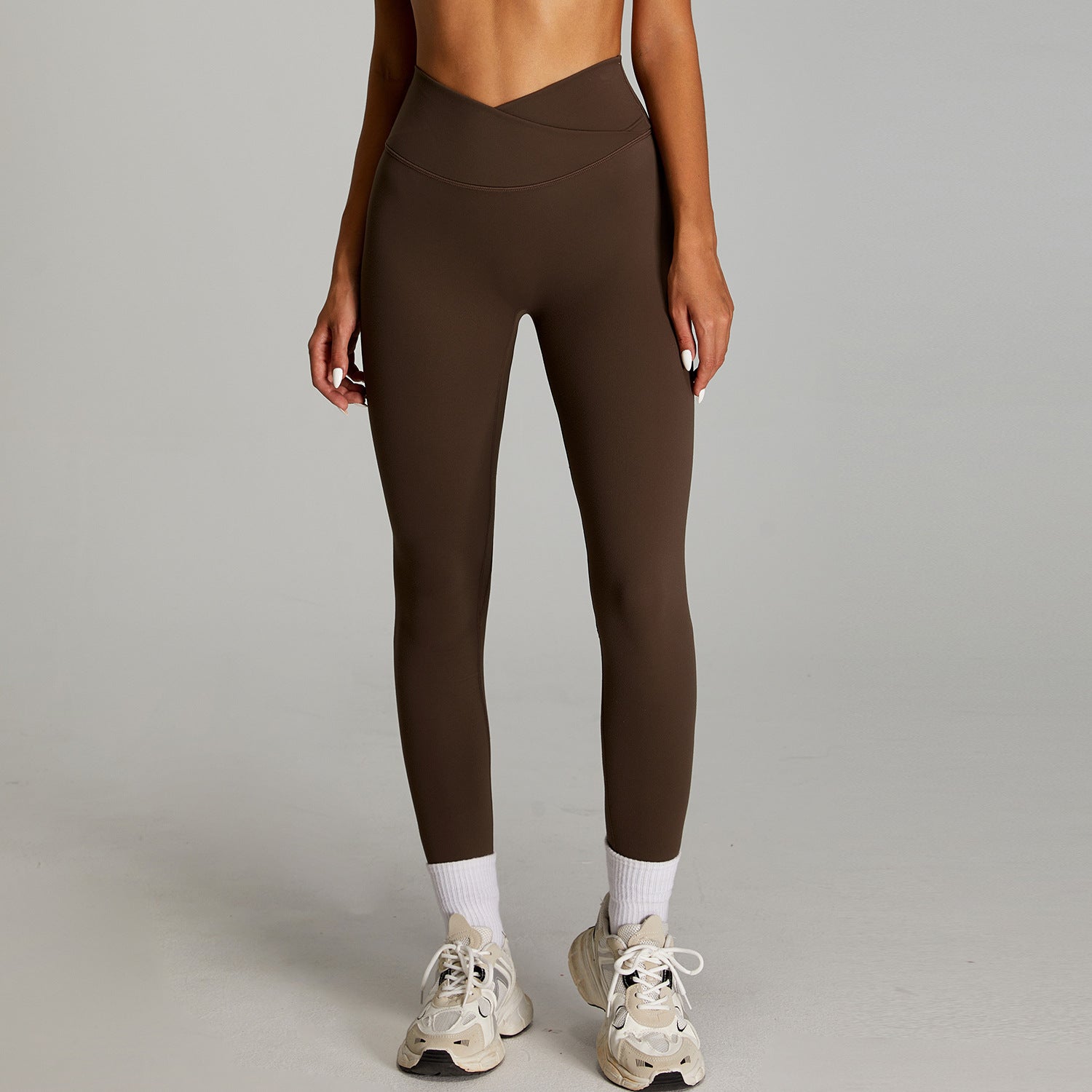 Nude Feel High Waist Fitness Pants Women's Quick-drying Outer Wear Tight Sports Pants - kinko