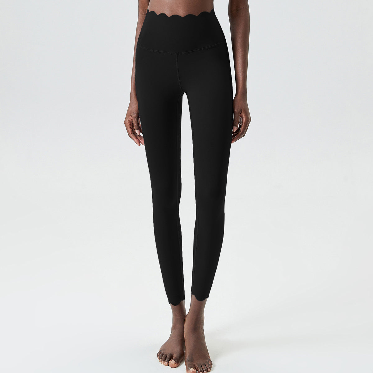 Small Wave Yoga Pants Plus Size Lycra Milk Leather Tight Trousers For Women - kinko