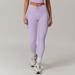 Nude Feel High Waist Hip Lift Yoga Bell-bottom Pants - kinko