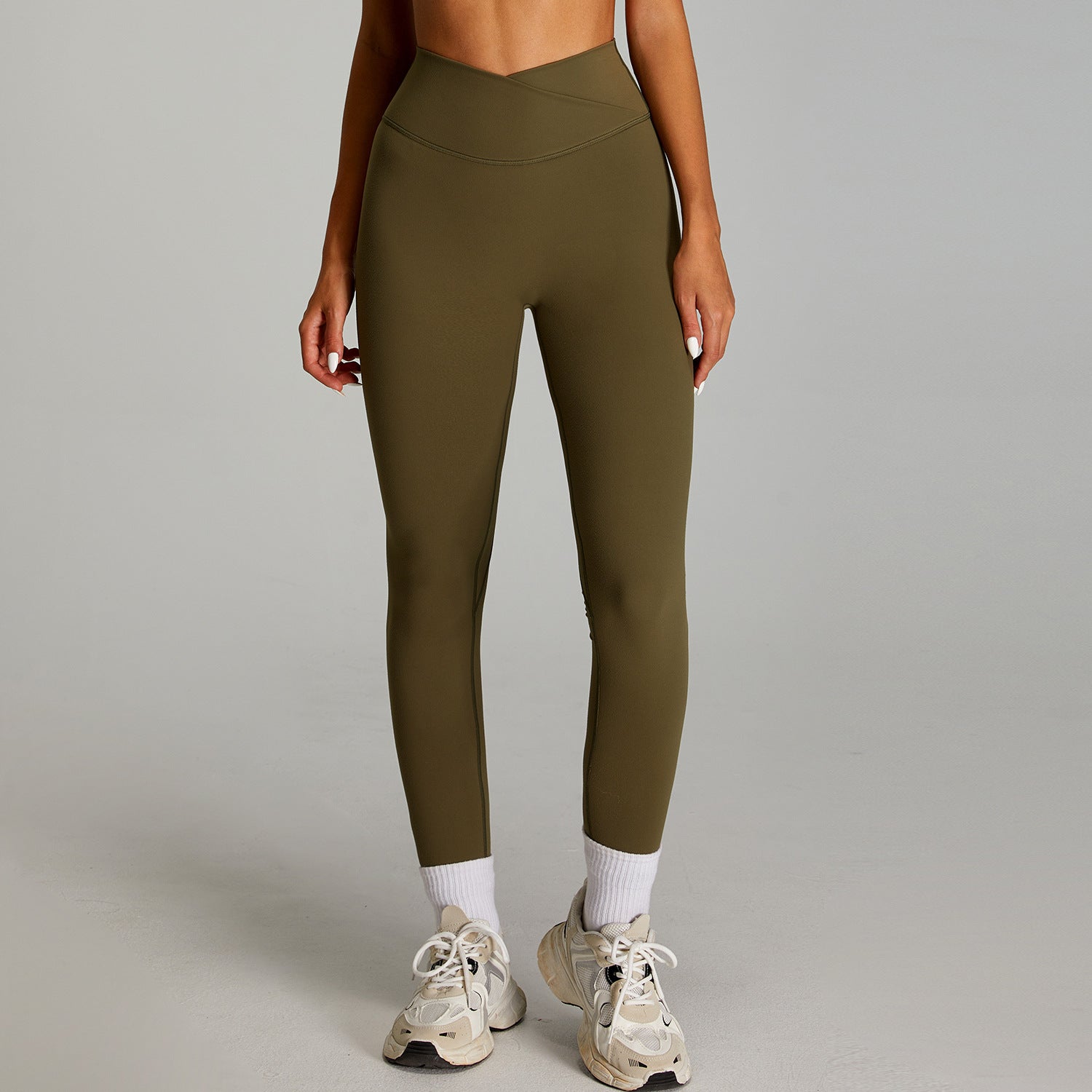 Nude Feel High Waist Fitness Pants Women's Quick-drying Outer Wear Tight Sports Pants - kinko