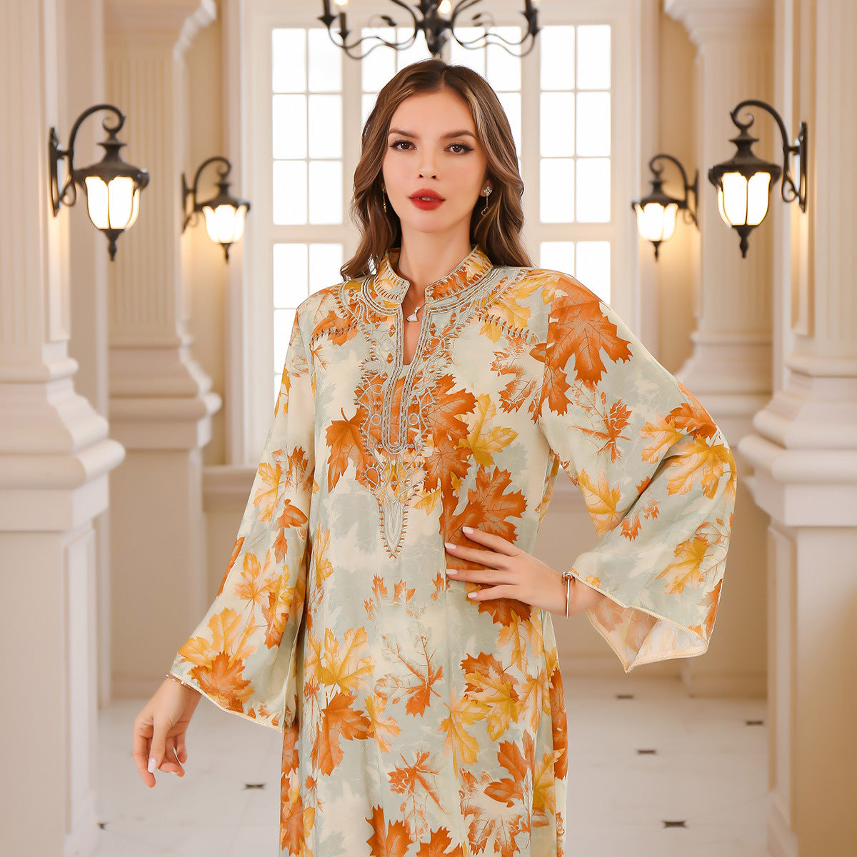 Summer Gown Dress Printed Dress - kinko