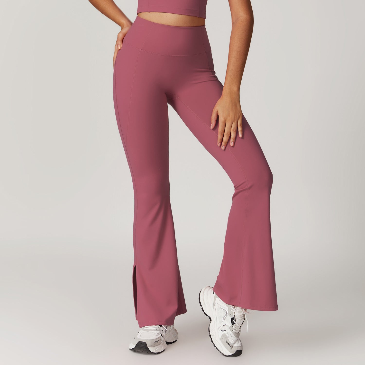Outer Wear High Waist Wide Leg Hip Raise Yoga Pants - kinko