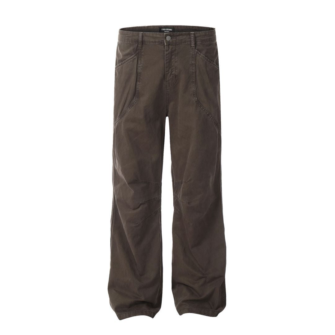 Jeans Men's Loose Straight Wide Leg Trousers Overalls - kinko
