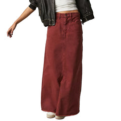 Women's Loose Straight Casual Denim Skirt - kinko