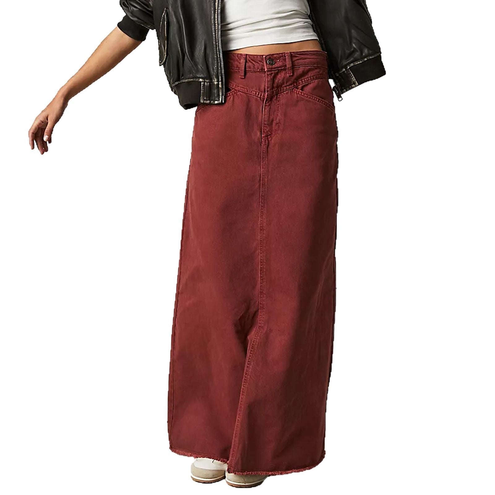 Women's Loose Straight Casual Denim Skirt - kinko