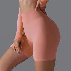Summer High Waist Hip Lift Fitness Pants Women Sports Belly Contracting Cycling Tights Peach Hip Yoga Short - kinko Global Holdings inc