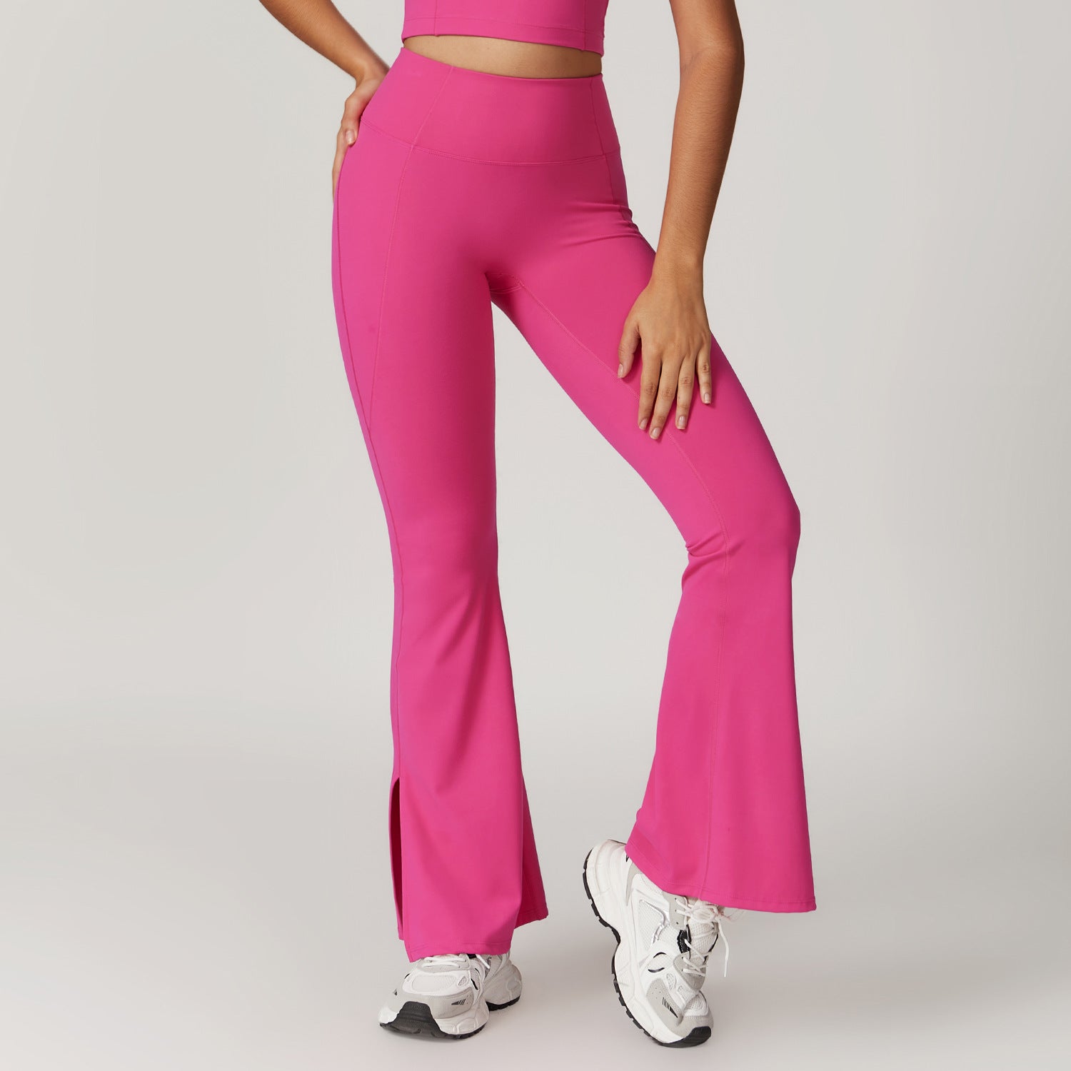 Outer Wear High Waist Wide Leg Hip Raise Yoga Pants - kinko