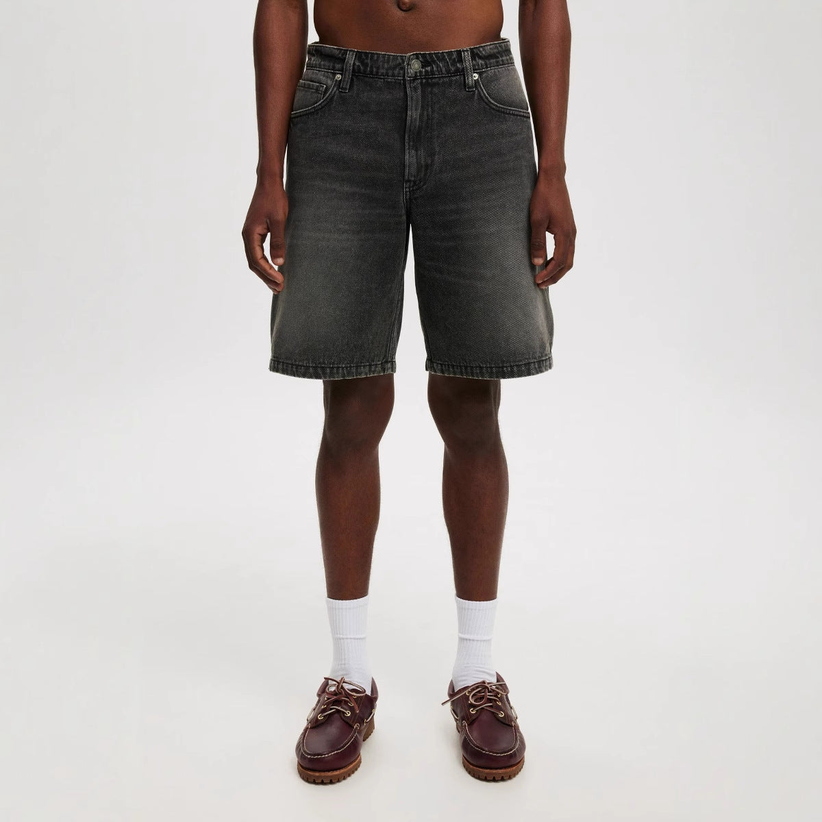 Men's Loose All-matching Jeans Middle Pants - kinko