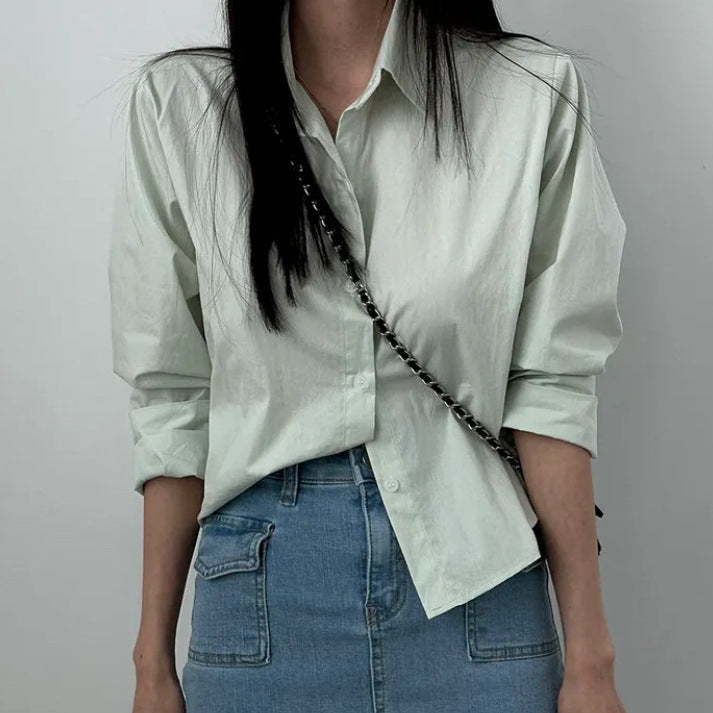 Women's Loose Petite Top Shirt - kinko