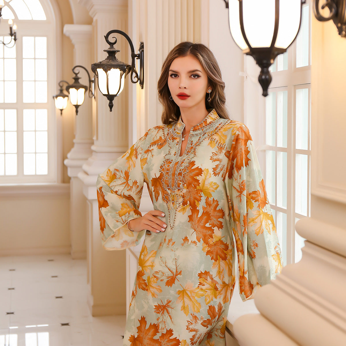 Summer Gown Dress Printed Dress - kinko