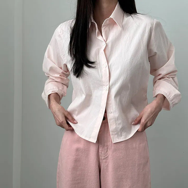 Women's Loose Petite Top Shirt - kinko