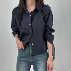 Women's Loose Petite Top Shirt - kinko