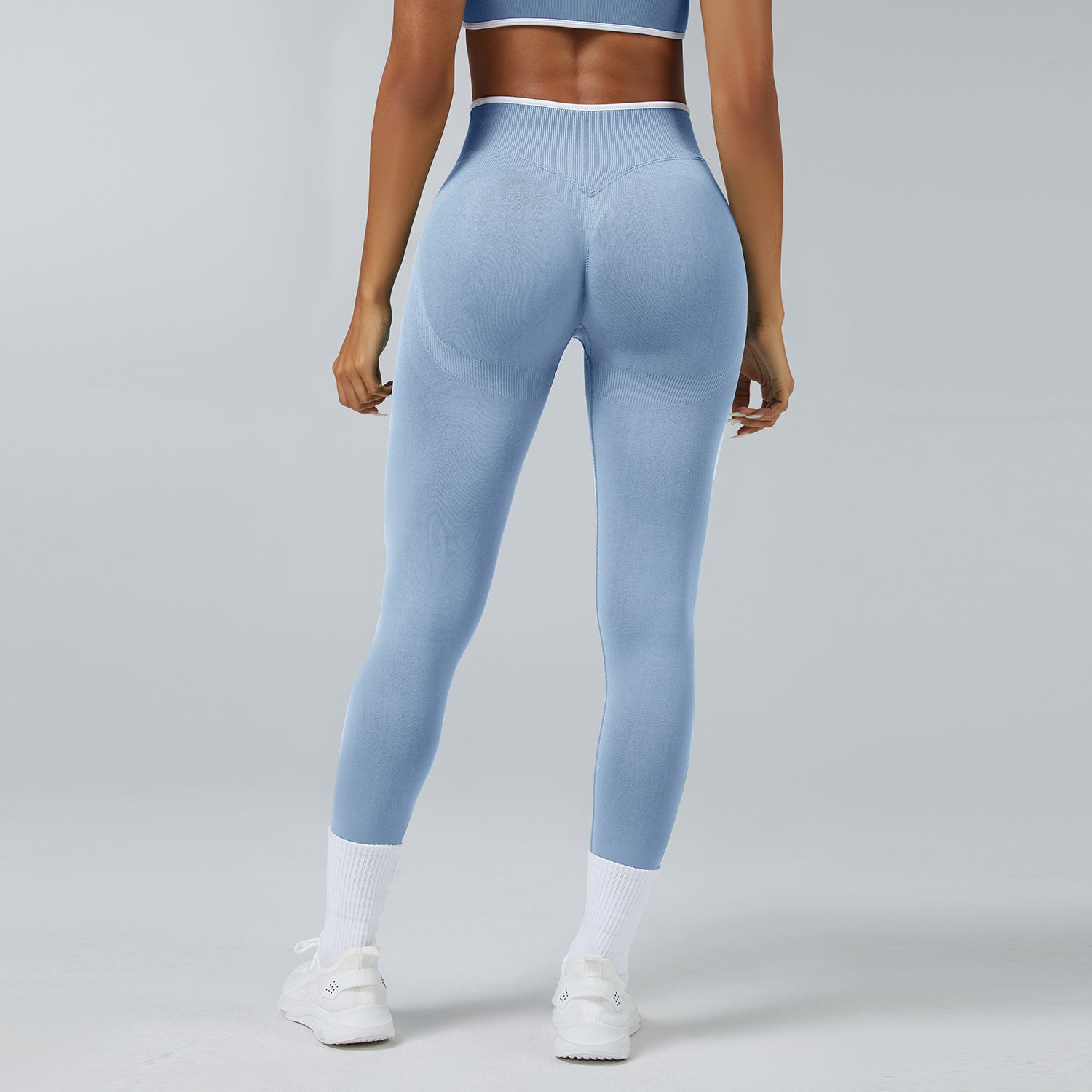 Seamless Knitted Tight High Waist Quick-drying Sports Yoga Pants - kinko