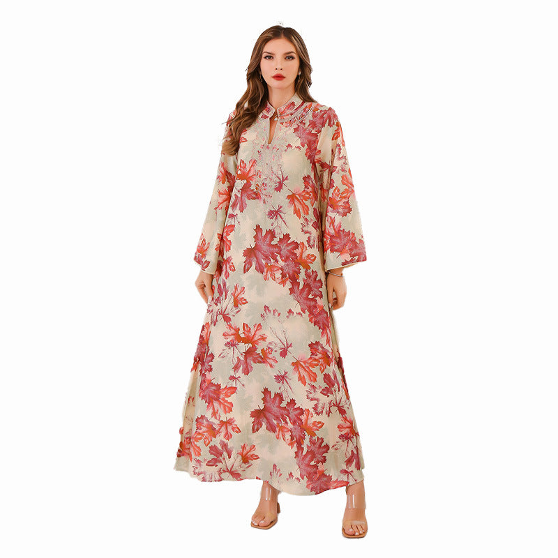 Summer Gown Dress Printed Dress - kinko