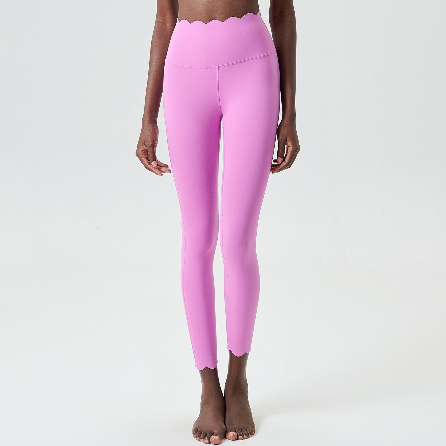 Small Wave Yoga Pants Plus Size Lycra Milk Leather Tight Trousers For Women - kinko