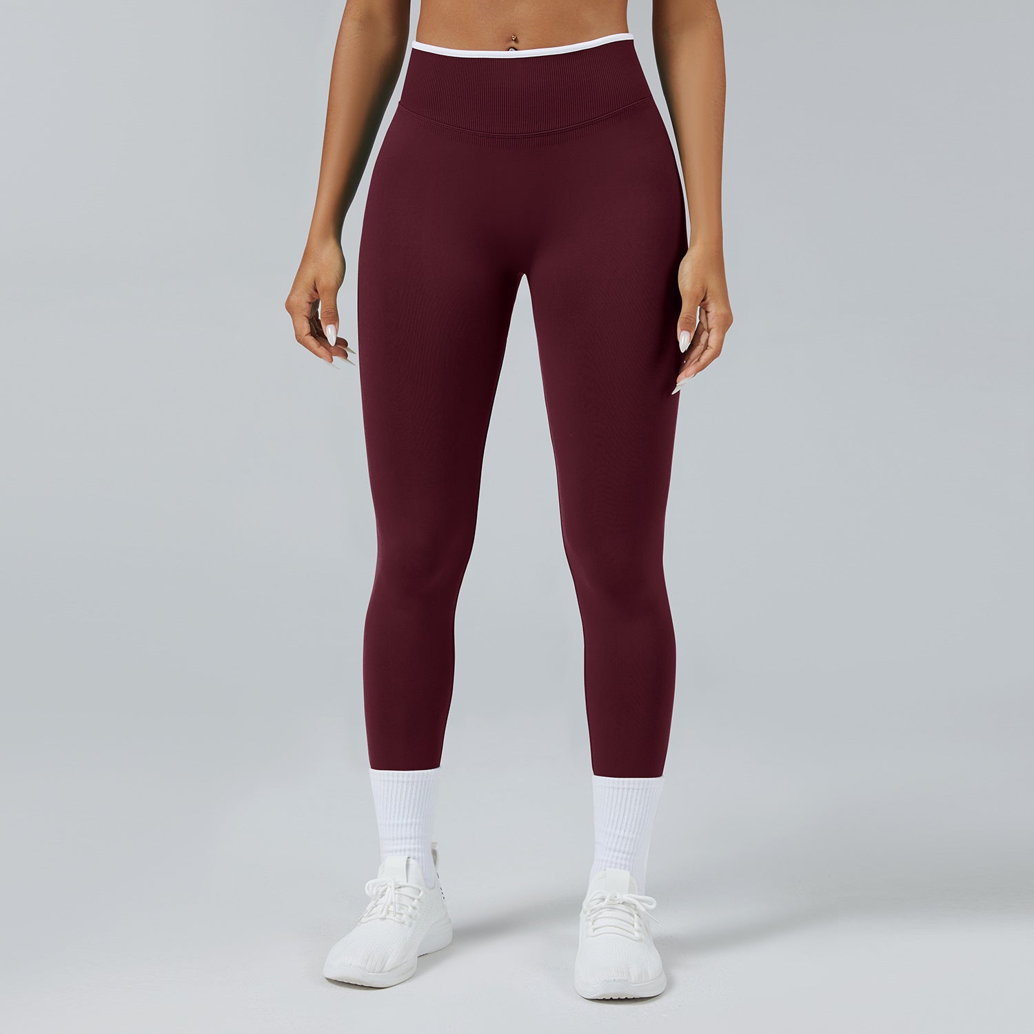 Seamless Knitted Tight High Waist Quick-drying Sports Yoga Pants - kinko