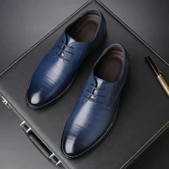 2025 Men Dressing Shoes Formal for Men's Casual Shoe Leather Social Wedding Designer Pointed Toe Black Office Winter Shoes