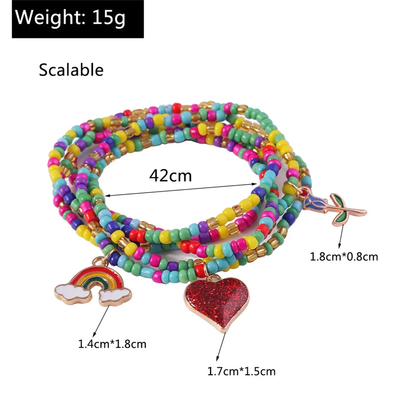Bohemian Colorful Handmade Beads Anklets for Women Summer Beach Ankle Bracelet Foot Leg Chain Female Girls Jewelry Accessories