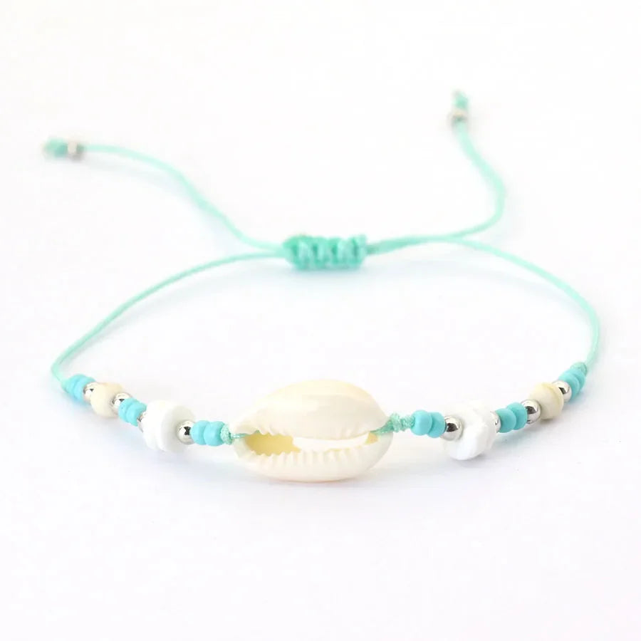 Bohemian Adjustable Handmade Bracelet With Ocean Shell For Women Beach Surfing Leisure Accessories Available In Multiple Colors