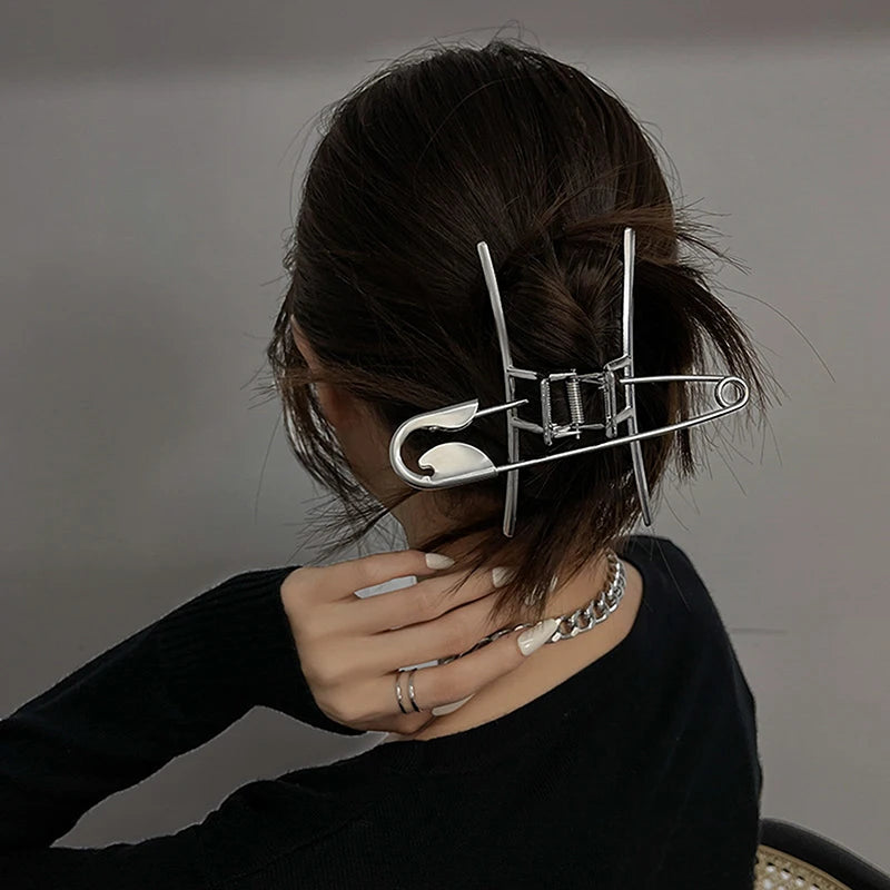 1PC Women Cool Hair Accessories Simple Trendy Pin Hair Claw Fashion Elegant Hair Clip Hairpins High-end Light Luxury Shark Clips