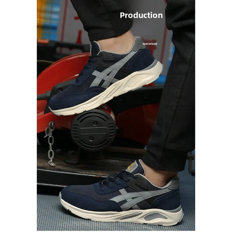 New Lightweight and Breathable Labor Protection Shoes for Men and Women  Anti Smashing and Anti Piercing Steel Toe Safety Shoes