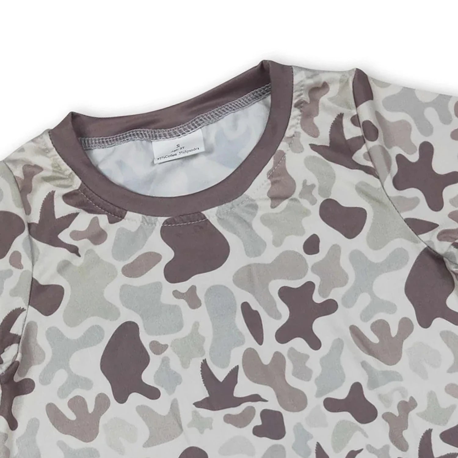 Baby Boys Khaki Camouflage Duck Romper Short Sleeves Summer Outfit for Boys