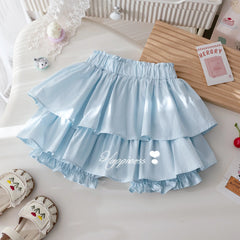 Korean Children's Clothing Girls Summer Shorts Foreign Style Small Fresh Versatile Culottes Girls 2025 Summer Fashion Skirt