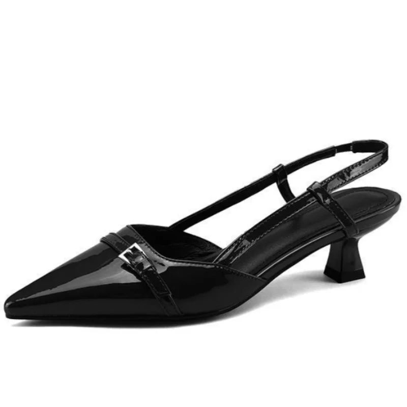 2025 Women Shoes Pumps Sandals Spring Fashion Pointed Toe Slingbacks Female Footwear Summer Ladies Shallow Shoes High Heels