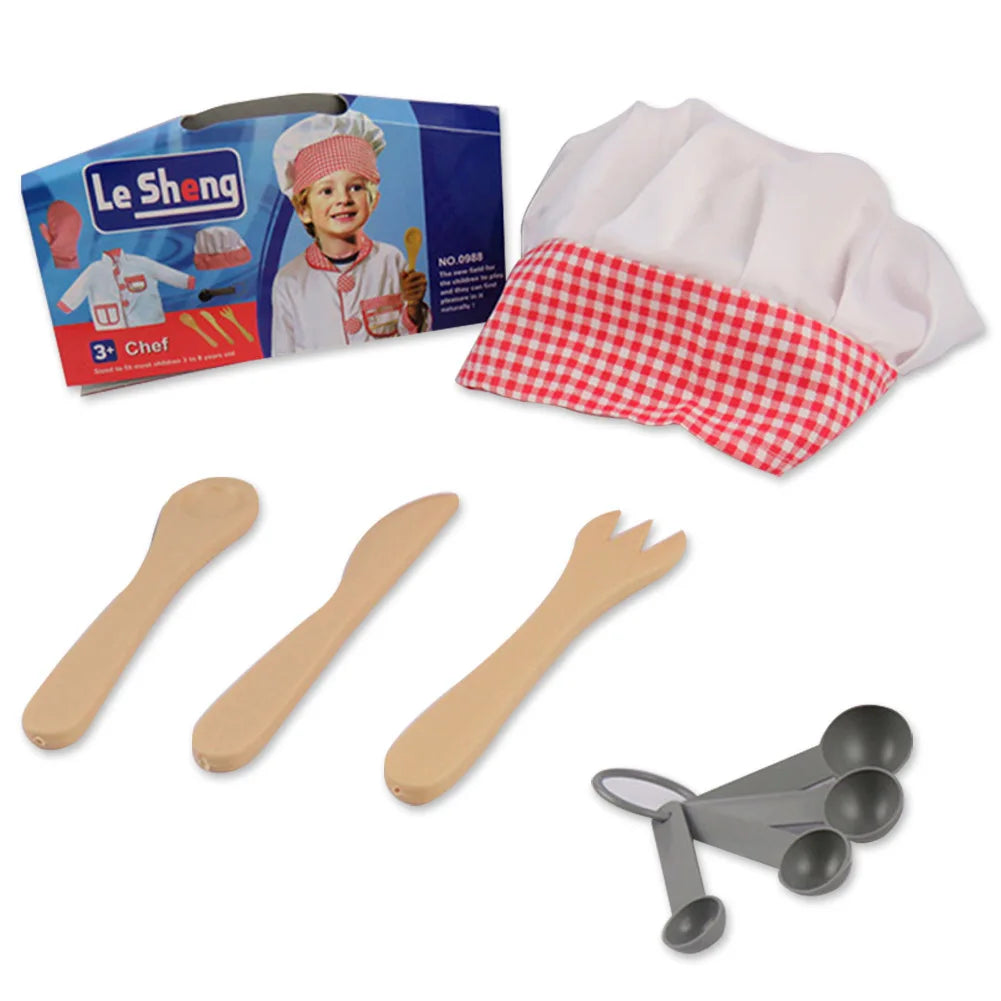 Kid Costume For Chef Uniform Jacket Children Cosplay Kitchen Restaurant Clothing Kindergarten Performance Boys Girls Clothes Set