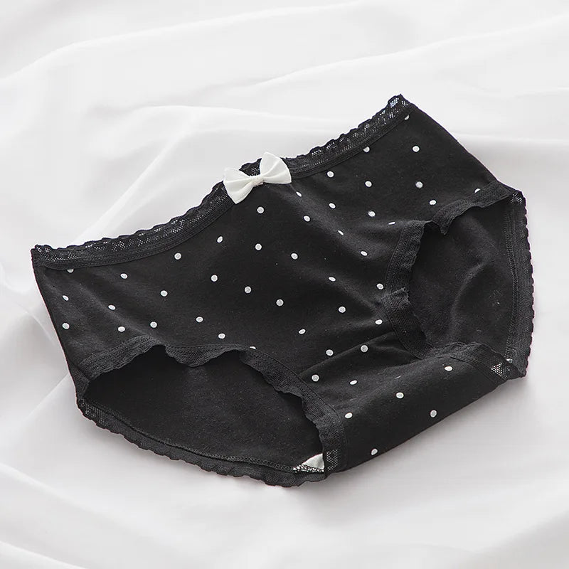 New Underwear Women Cat Print Girl Panties Spring Summer Fashion Comfort Briefs Mid Waist Seamless Underpants Female Lingerie