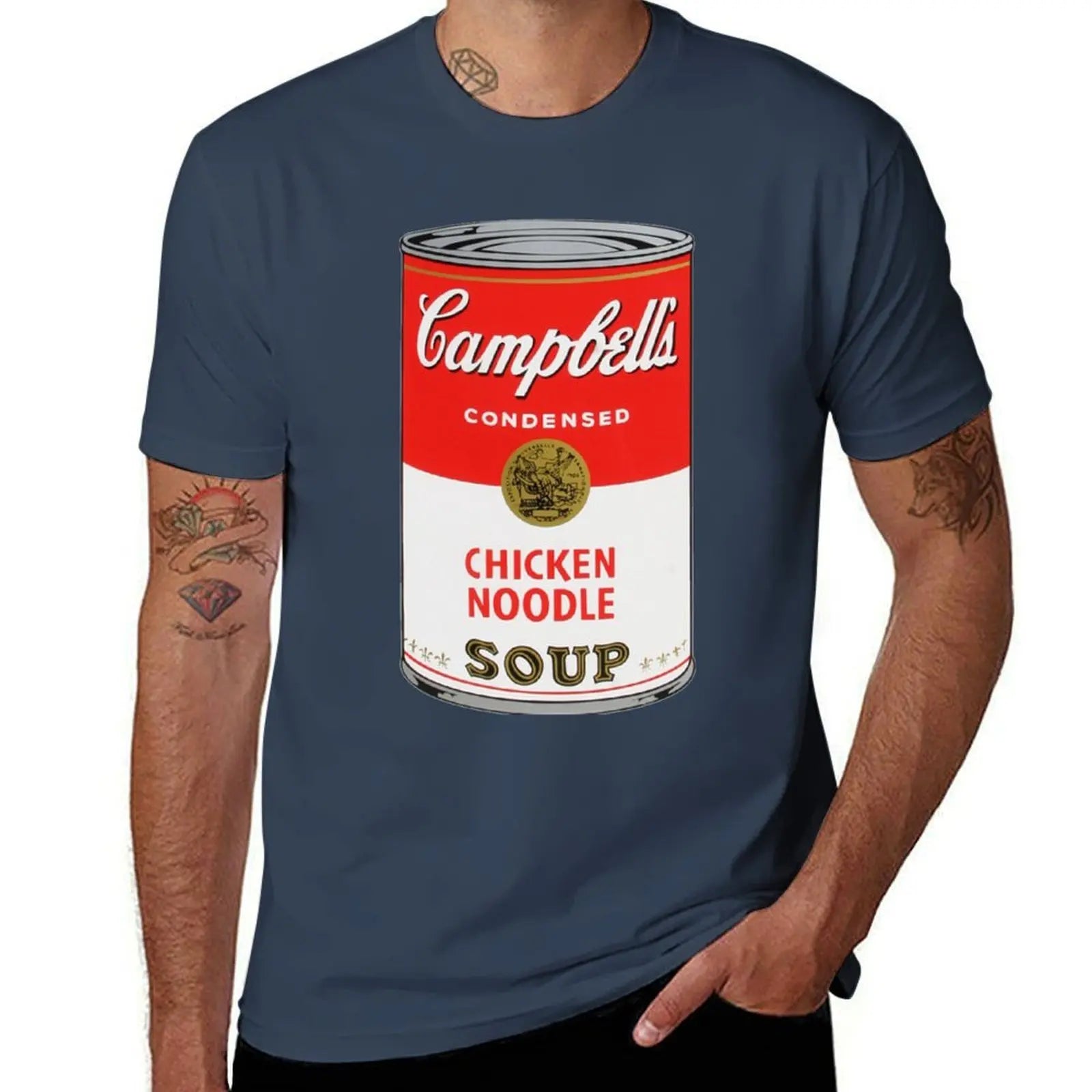 Andy Warhol Campbell's Soup T-Shirt man t shirt cotton cotton tshirt 100% T-Shirt