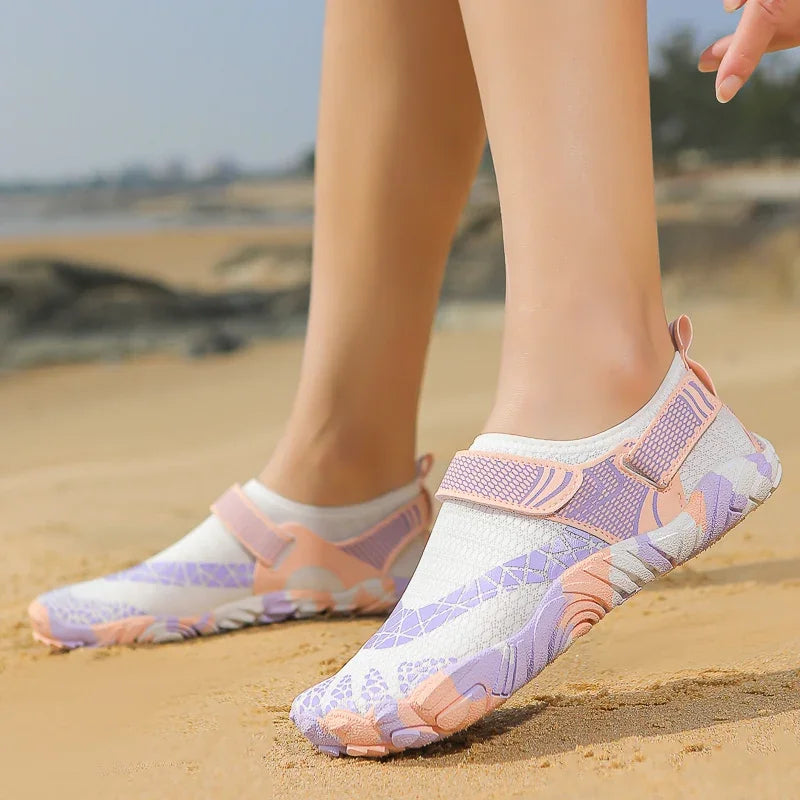 Water Shoes Women Men Quick Dry Five Finger Barefoot New Outdoor Upstream Wading Swimming Aqua Shoes Summer Beach Sneakers 2025