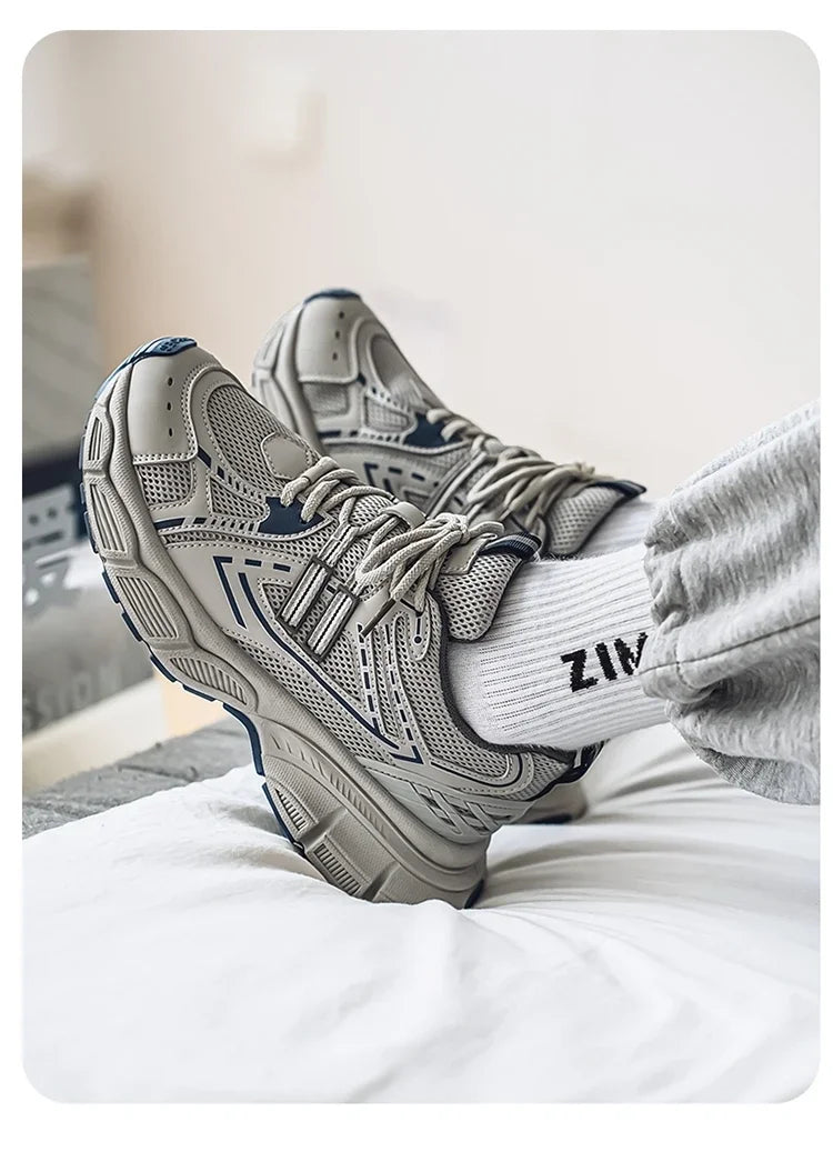 Men's Shoes Spring Leisure Breathable Men's Lightweight Thick Sole Increase Trendy Sneaker New Running Sneakers Versatile