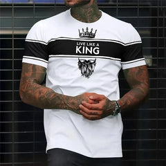 New Fashion Men's T-shirt Casual Sweatshirt Tops Summer O-neck Slim Short-sleeved Tees Male Trend Streetwear Daily Mens Clothing
