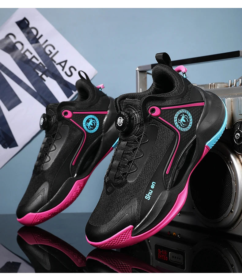 2025 Men'S And Women'S Basketball Shoes Lightweight Breathable Shock-Absorbing Anti Slip Daily Training Sports Shoes 36-45