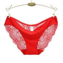 Women's Invisible Underwear Spandex Crotch Intimate Women Sexy Lace Panties Ladies Seamless Pantys Underpants Plus Size Lingerie