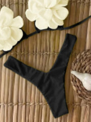 AOTVOTEE Sexy 3D Floral Laced Up Bikini 2 Piece Set for Women Split Swimsuit Beach Bikinis 2025 New Summer Swimwear Bikinis Set