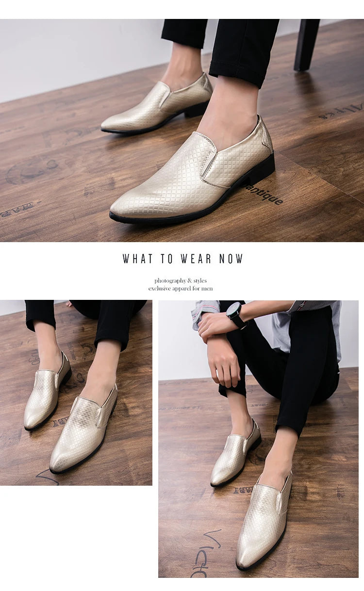 Shoes for men shoes leather shoes business dress shoes all-match casual shock-absorbing wear-resistant footwear large size