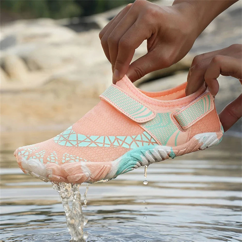 Water Shoes Women Men Quick Dry Five Finger Barefoot New Outdoor Upstream Wading Swimming Aqua Shoes Summer Beach Sneakers 2025