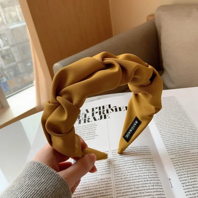 2024 Fashion Hair Accessories Hair Hoop Hair Bands for Women Girls Flower Solid Color Headbands Designer Wide Hairband Headwear