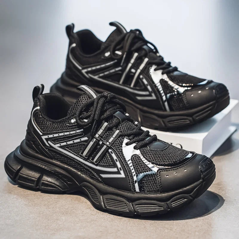 Men's Shoes Spring Leisure Breathable Men's Lightweight Thick Sole Increase Trendy Sneaker New Running Sneakers Versatile