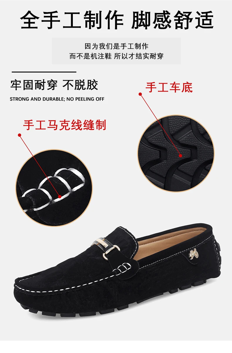 2025 New Men's Shoes Small Size Handmade Beanie Shoes 38 Casual 37 Frosted Loafers 36 Slip-On Shoes Driving Shoes for Men and Women
