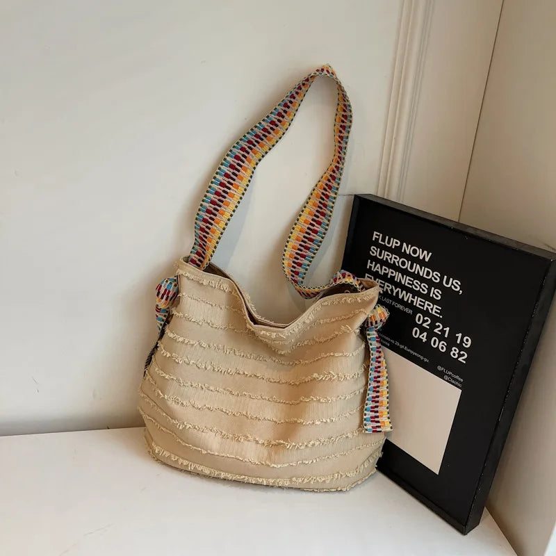 2025 Women Boho Straw Tote Bag Stylish Beach Shoulder Purse Spacious Woven Crossbody