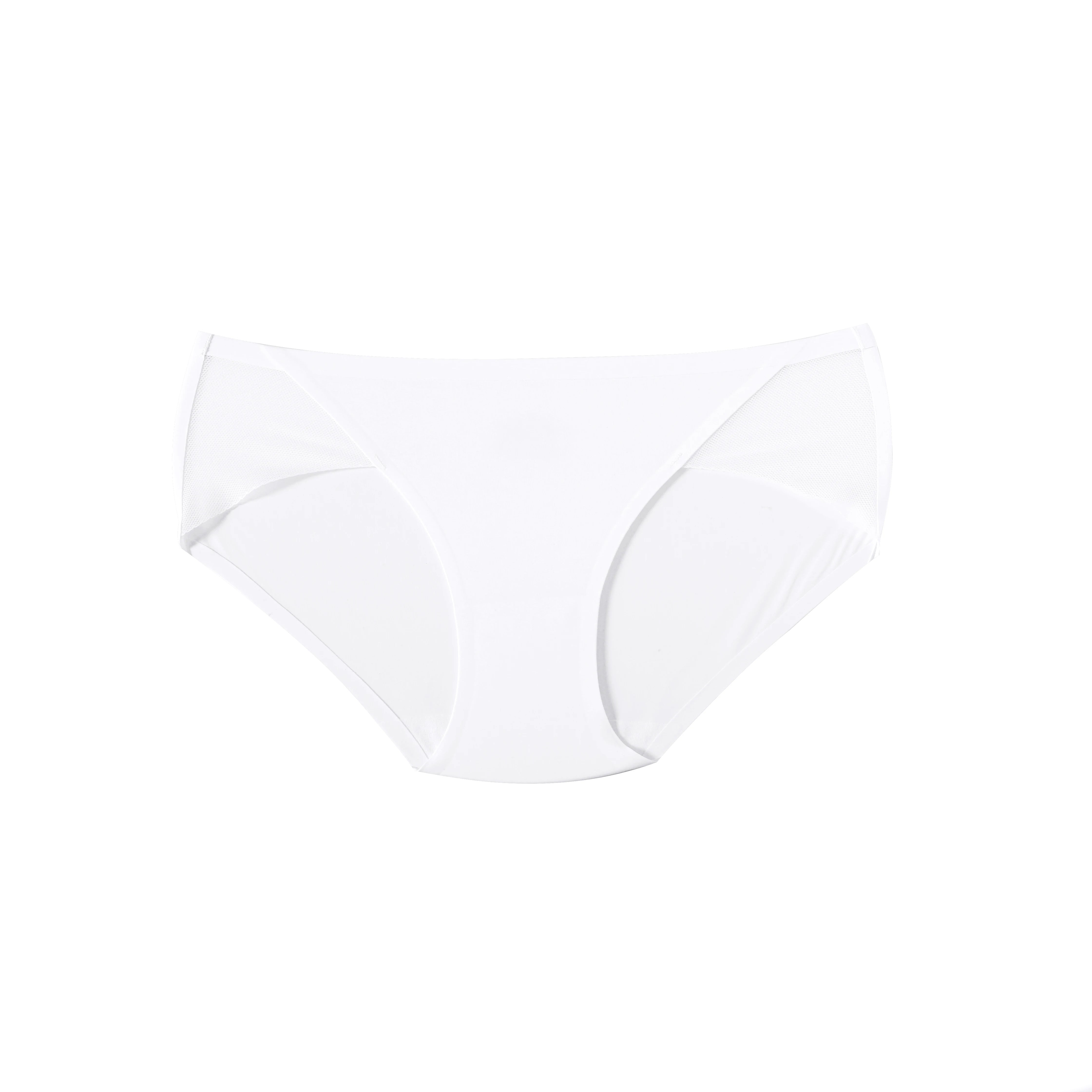 Women Mid Waist Panties Seamless Briefs Sexy Mesh Panty See-Through Underwear Breathe Intimates Lingerie Comfortable Underpants