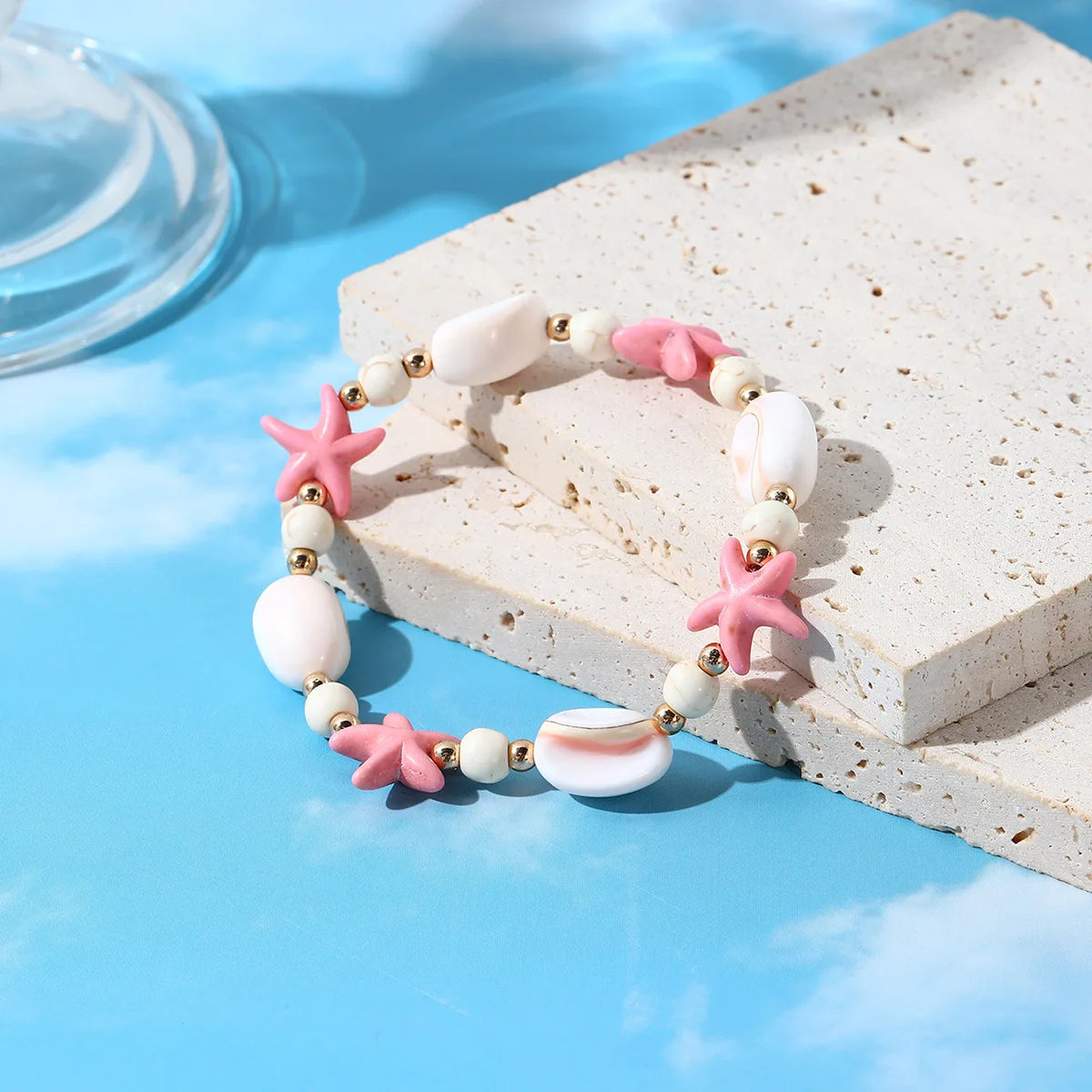 2024 New Bohemian Bracelet Summer Beach Starfish Bracelet for Women Girls Beads Friendship Bracelet Fashion Jewelry Accessory