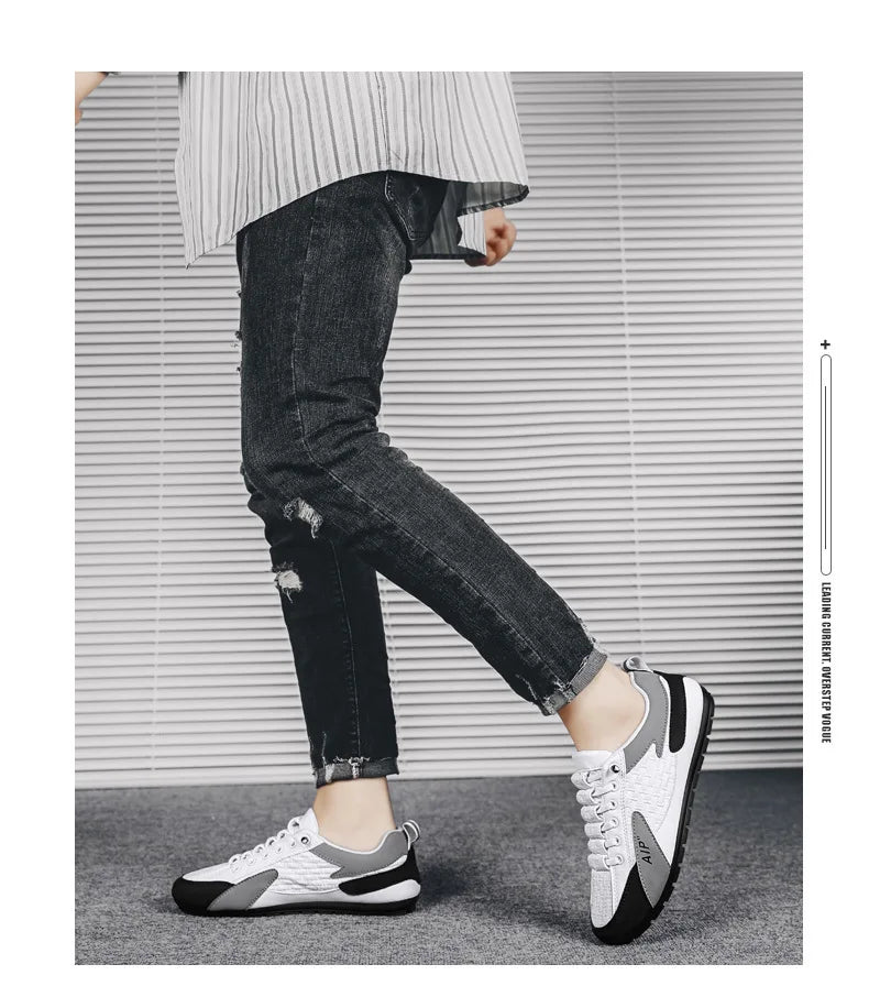 New men's shoes, summer men's fashion casual sneakers, trendy shoes, kick-off drives, soft-soled beanie shoes tenis masculino