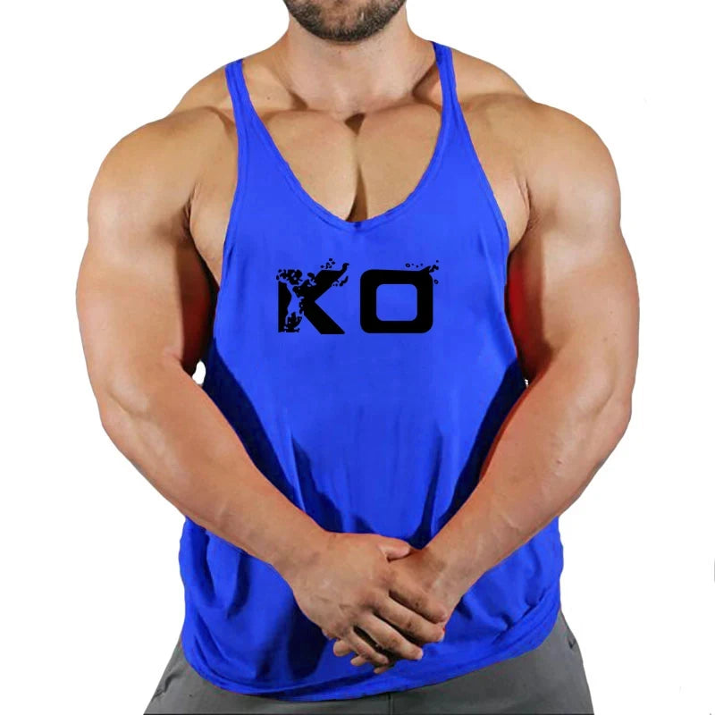 Brand Gym Stringer Tank Top Men Bodybuilding Clothing Cotton Sleeveless Shirt Man Fitness Vest Singlet Sportwear Workout Tanktop