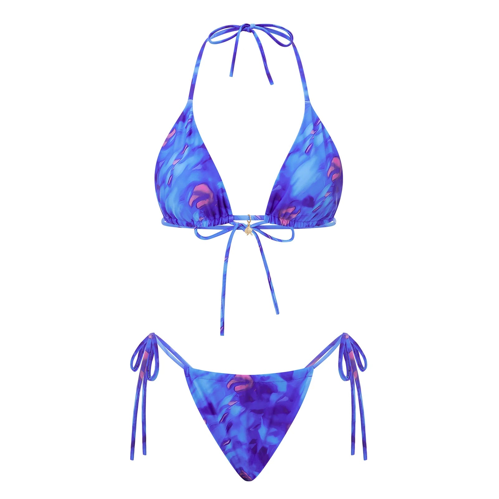 hirigin Women 2 Pieces Bikini Swimsuit Spaghetti Strap Top Tie Side Triangle G-Thong Bathing Suit Beach Holiday Swimwear